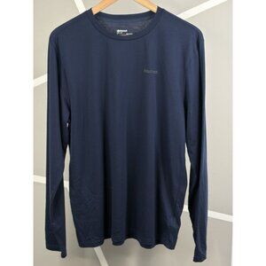 Marmot Crossover Long Sleeve T-Shirt Men’s L Navy Blue UPF 30 Athletic